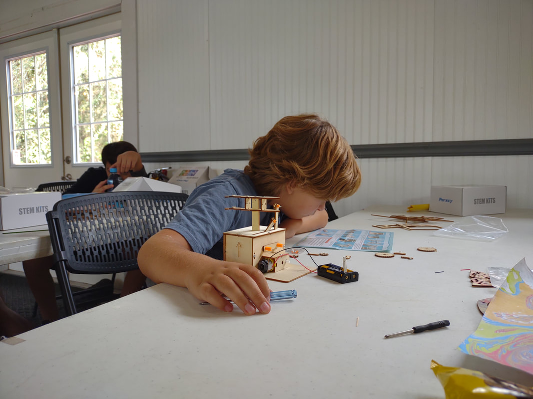 Campers presenting their project