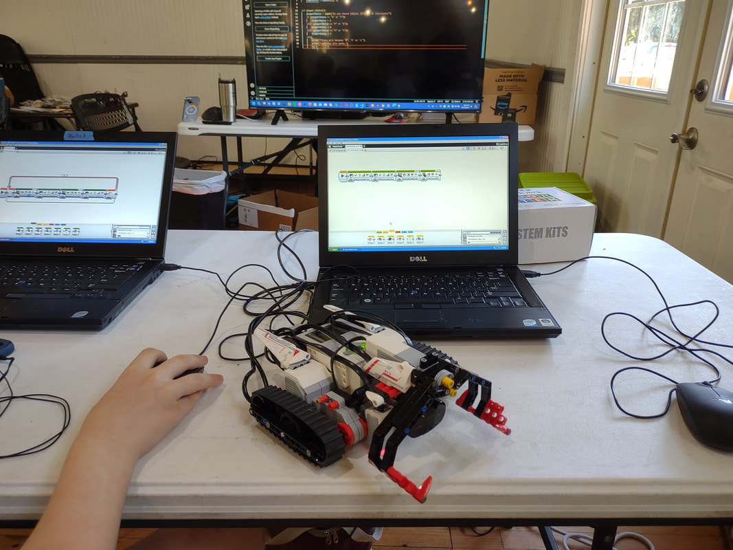 Team Voltage mentors with campers